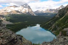 42 Lake O-Hara, Odaray Mountain, Mount Stephen, Cathedral Mountain and Vanguard Peak From Yukness Ledges Trail